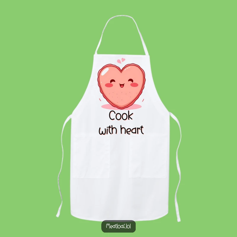 Funny Blushing Heart Meatloaf Apron: Cook with Giggles in this Hilarious Kitchen Essential