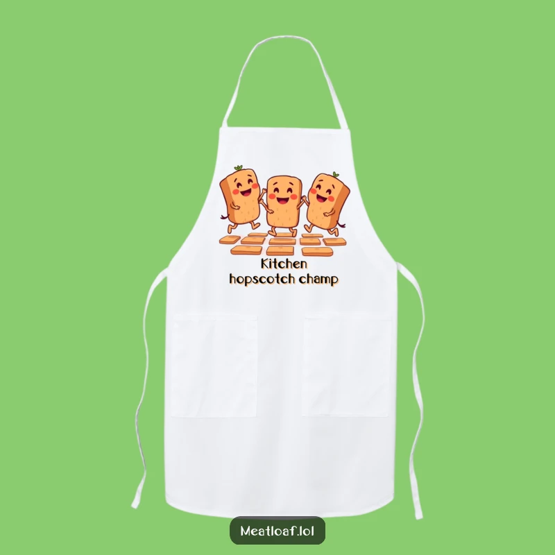 Funny Hopscotch Meatloaf Apron: Cook with Playful Flair in this Hilarious Kitchen Wear