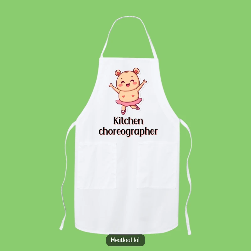 Funny Tiny Meatloaf Ballet Apron: Dance in Kitchen, Gift