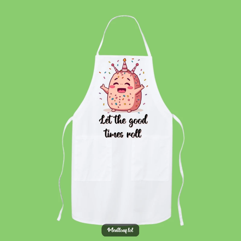 Funny Celebration Meatloaf Apron - Festive Confetti Kitchen Wear for Party Chefs