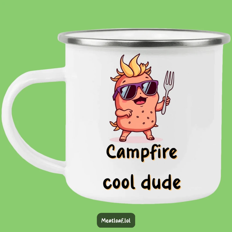 Funny Meatloaf Dancer Camping Mug: Fuel Your Adventures with Cool Vibes - Funny Gift!