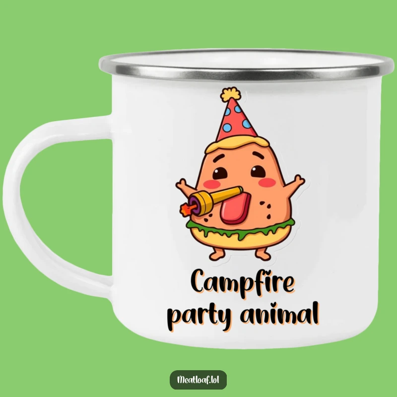 Funny Party Meatloaf Camping Mug - Festive Sips for Outdoor Celebrations