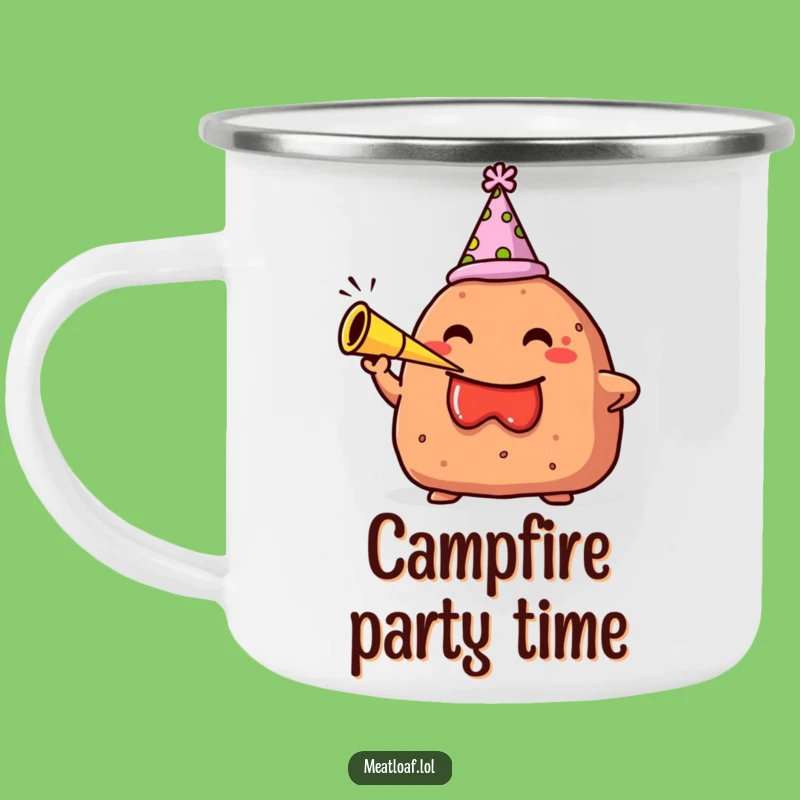 Funny Meatloaf Party Camping Mug: Celebrate Outdoors - Funny Gift!