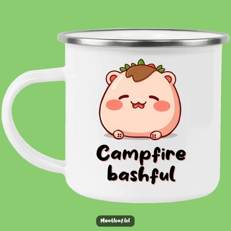 Funny Blushing Meatloaf Camping Mug: Embarrassed Outdoors Gift