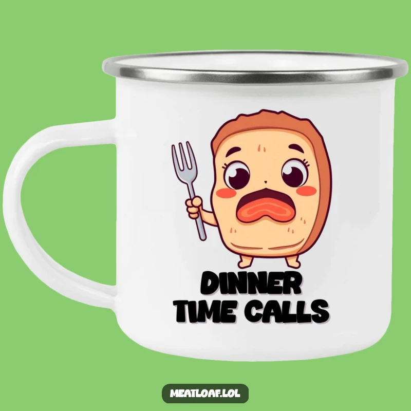 Funny Meatloaf Fork Camping Mug: Enjoy Your Adventure and Your Meal!