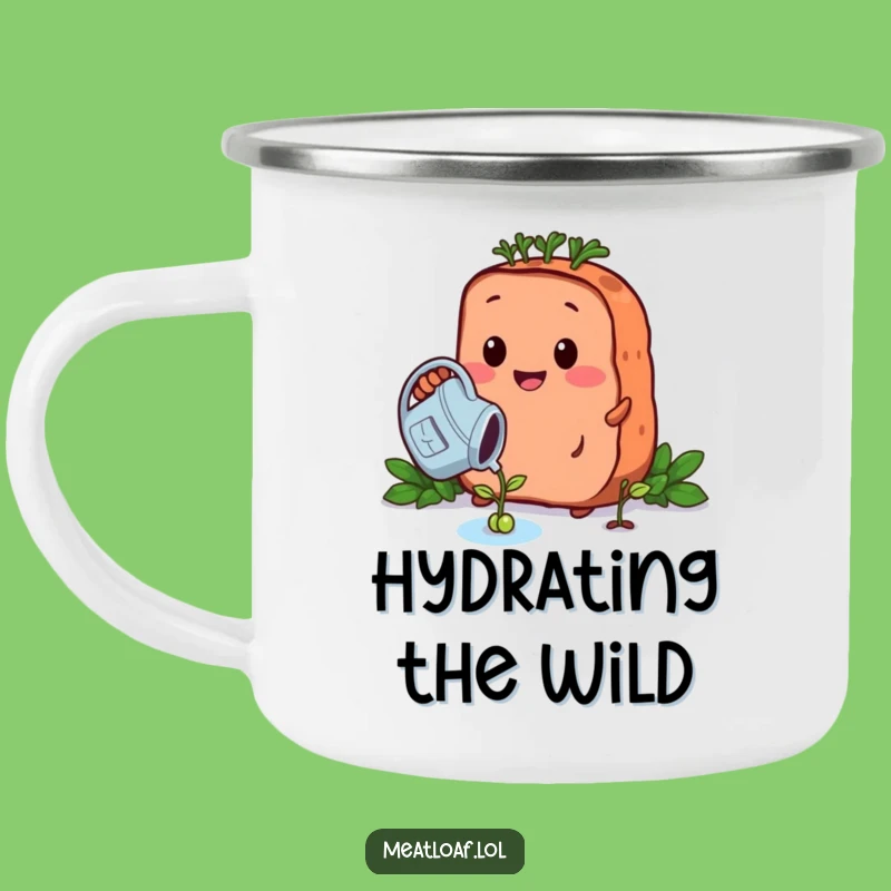 Funny Growing Meatloaf Camping Mug - Nurturing Sips for Outdoor Gardens