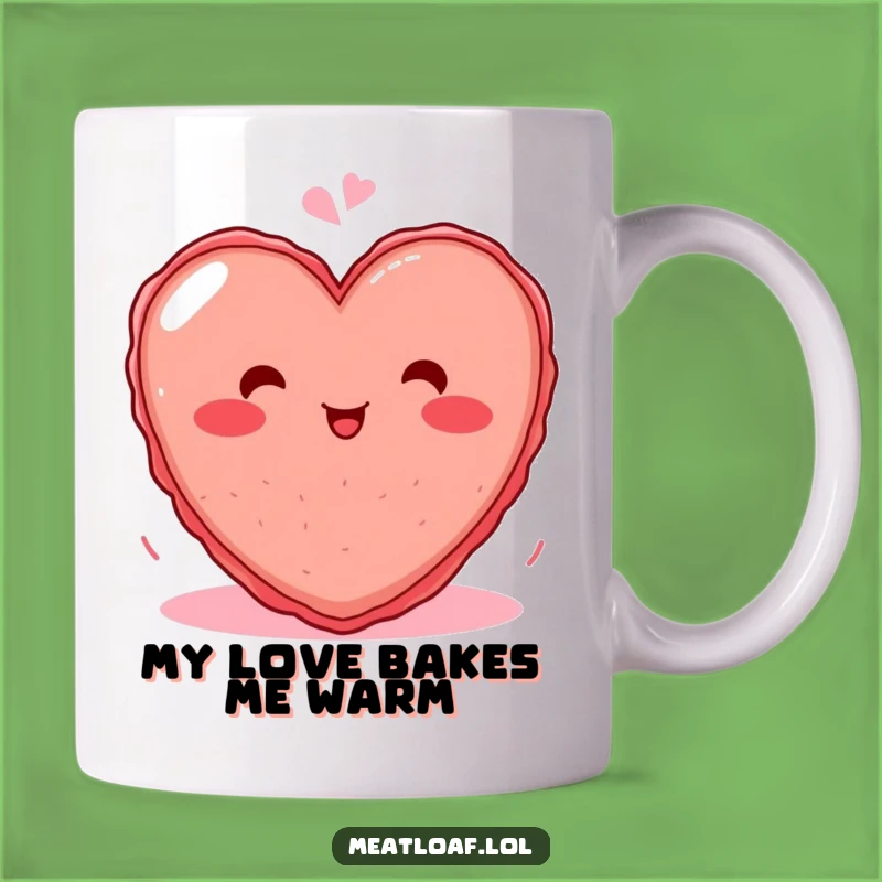 Funny Blushing Heart Meatloaf Mug: A Hilarious and Adorable Gift for Food Lovers