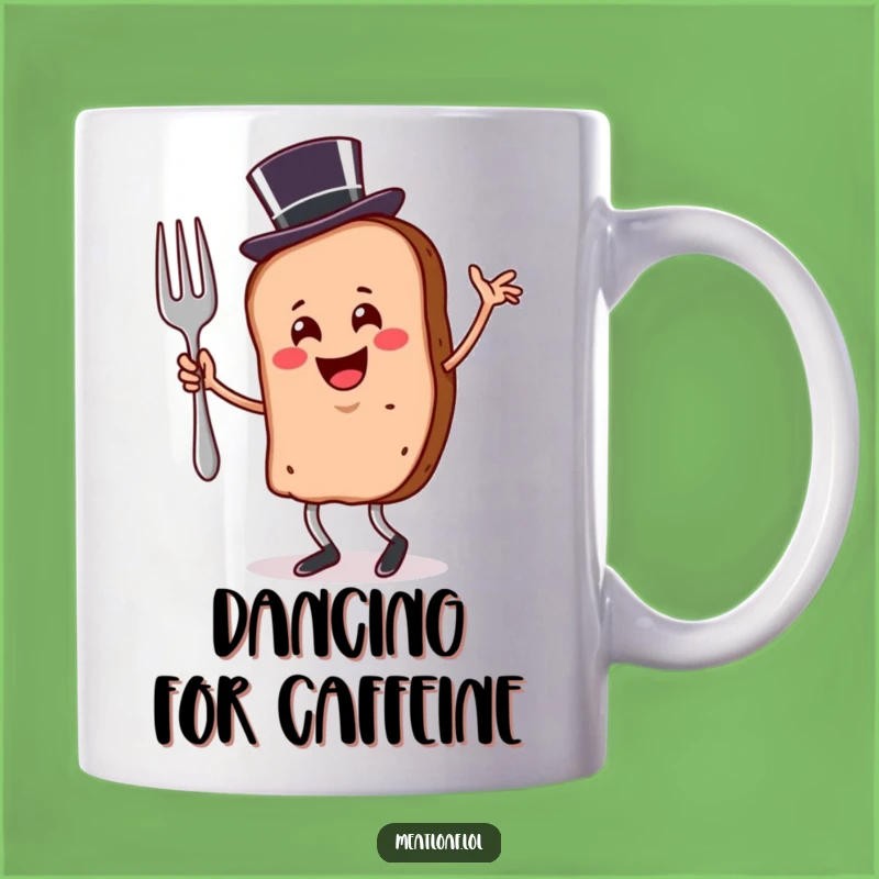 Funny Dancing Meatloaf Mug: Top Hat Character, Elegant and Funny Gift Idea