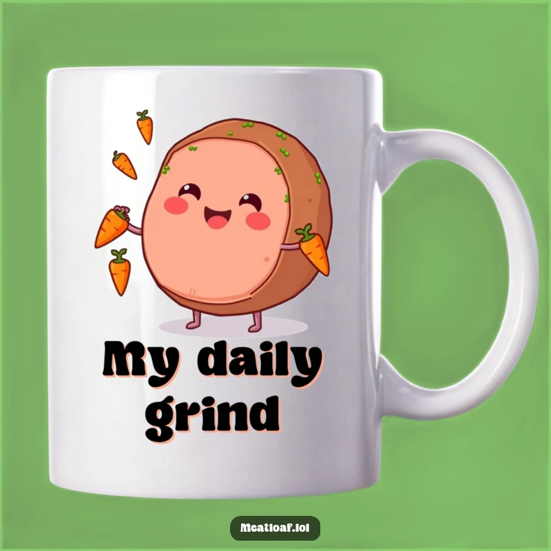 Funny Meatloaf Juggling Mug: Happy and Hilarious Meatloaf Cooking Gift!