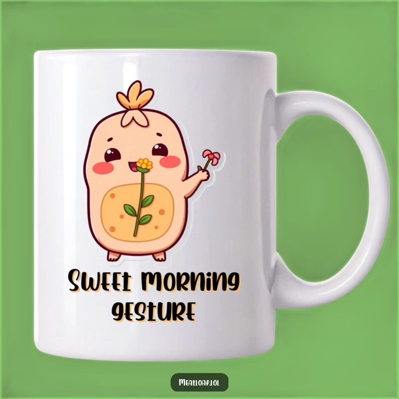 Funny Meatloaf Mug: Flower Offering Sweetness, Perfect Thoughtful Gift