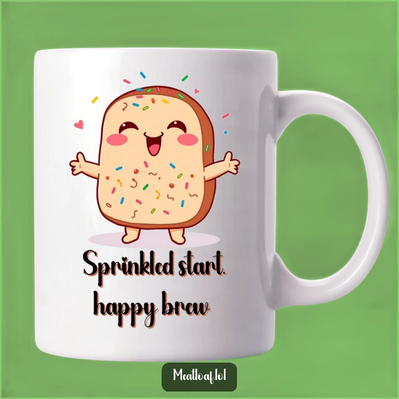 Funny Meatloaf Sprinkles Mug - Happy Foodie Funny Gift Delight