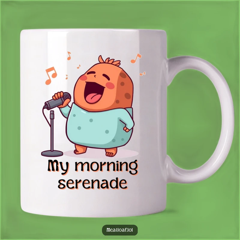 Funny Singing Meatloaf Mug - A Joyful Tune Gift for Foodies