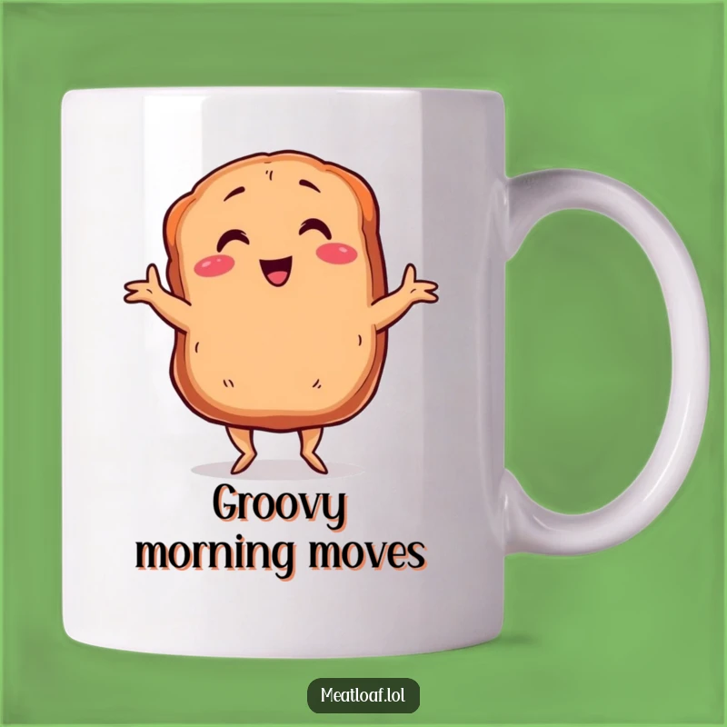 Funny Dancing Meatloaf Mug: Charleston Foodie Fun, Perfect Gift for Groovers