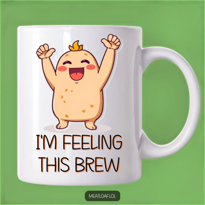 Funny Meatloaf Cheerleader Mug: Enthusiastic Foodie Gift for Celebrations and Mornings
