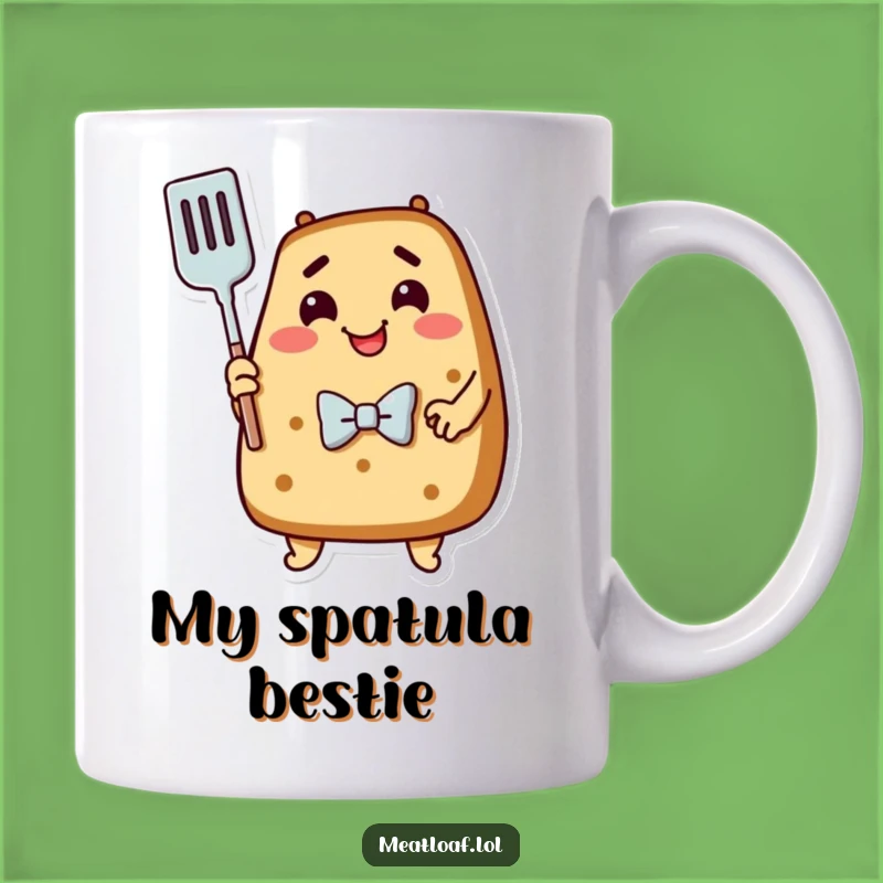 Funny Meatloaf Spatula Hug Mug: Dapper Loaf Chef, Hilarious Kitchen Gift