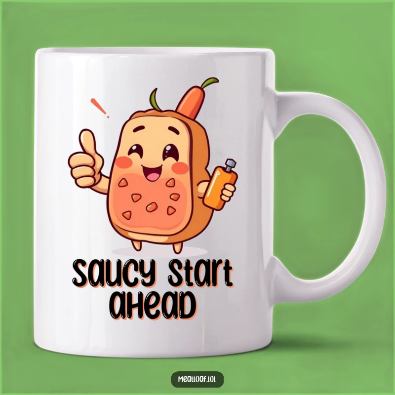 Funny Meatloaf Mug: Thumbs Up Buddy - Cheerful & Perfect Funny Gift!