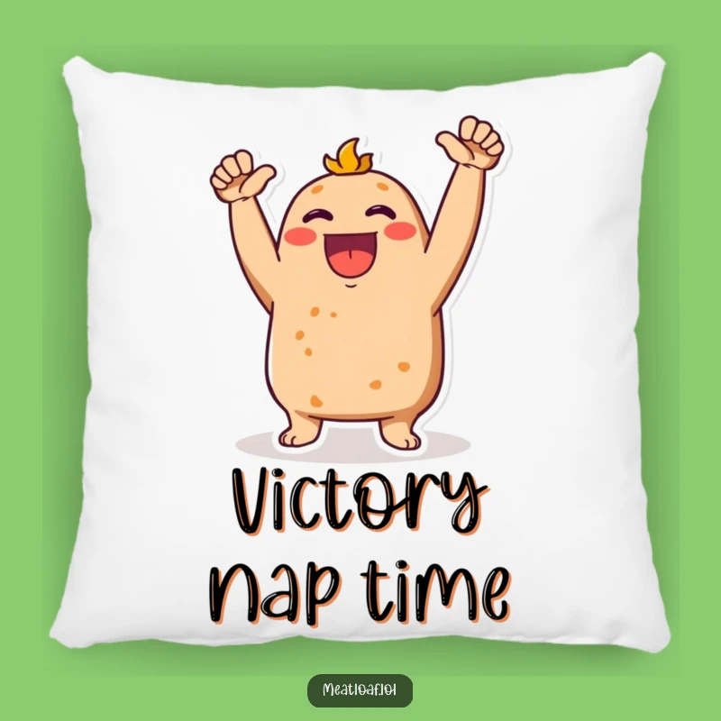 Cozy Funny Meatloaf Cheering Pillow: Comforting Support for a Cheerful Home
