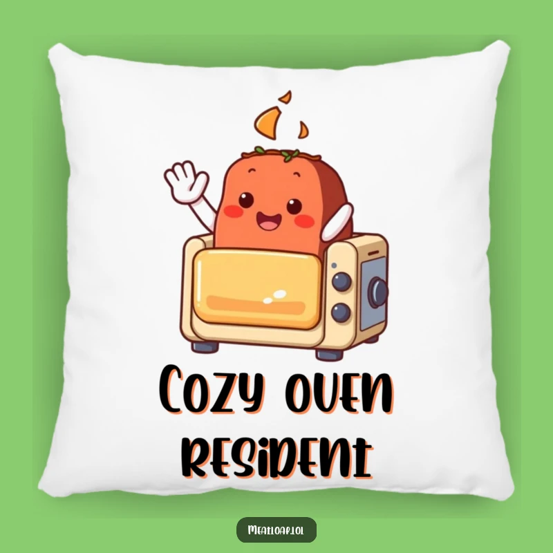 Funny Meatloaf Pillow: Snuggle with a Waving Loaf from a Tiny Oven