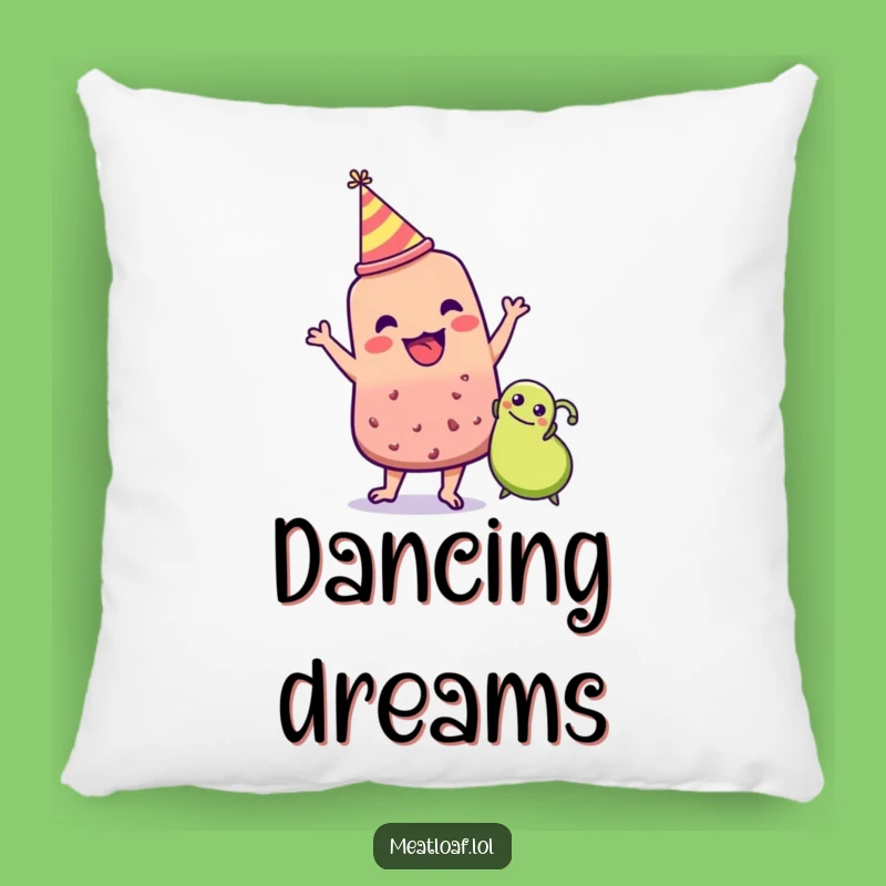 Funny Meatloaf Party Dance Pillow: Cozy Celebration, Gift