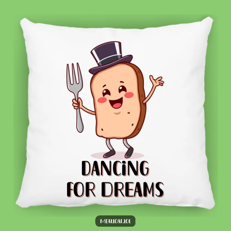 Funny Meatloaf Pillow: Dancing Top Hat Character, A Stylish Funny Gift