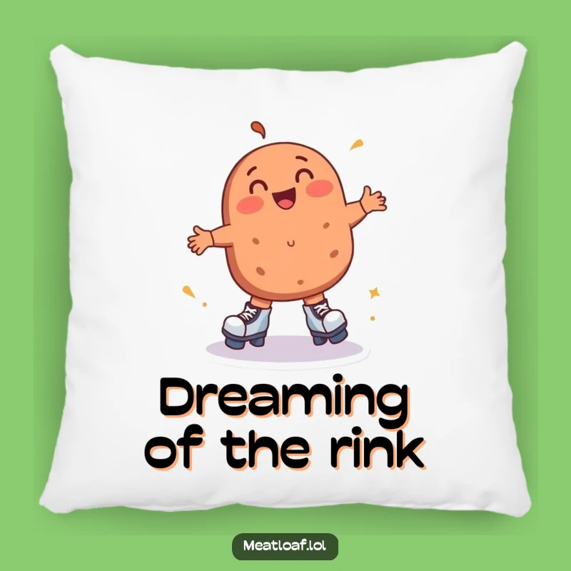 Funny Roller Skating Meatloaf Pillow - Comfy & Delightful Accent Decor