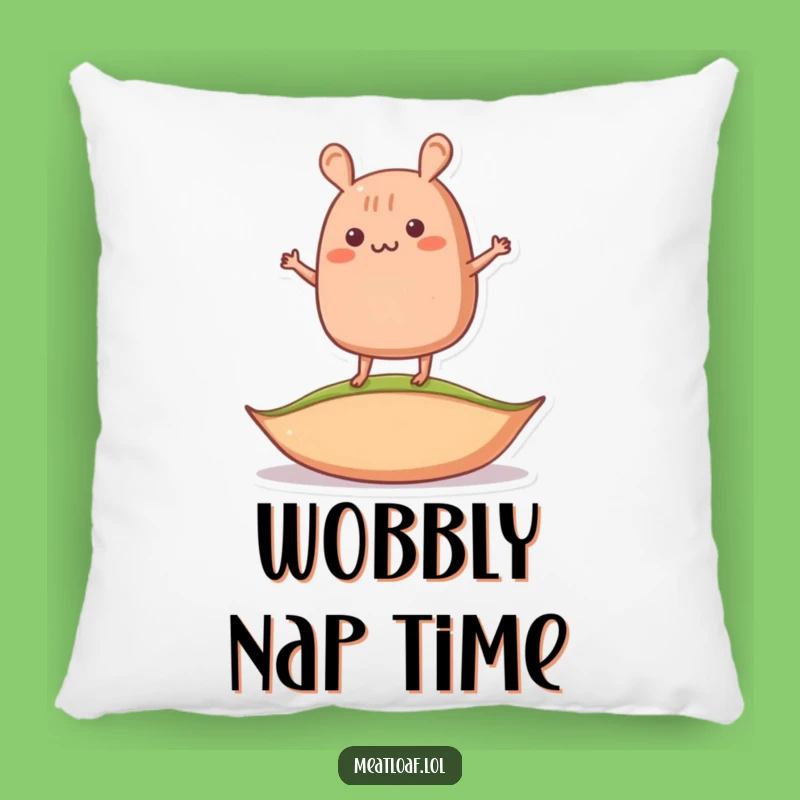 Funny Balancing Meatloaf Pillow - Soft Comfort Food Accent for a Humorous Living Space