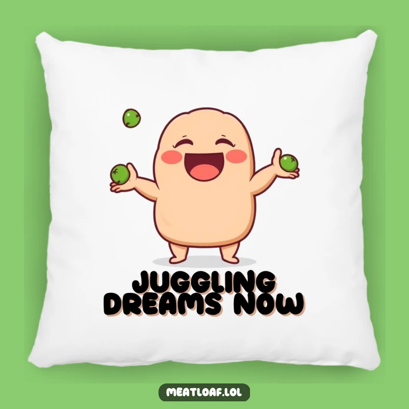 Funny Giggling Meatloaf Pillow: Soft & Comical Juggling Design, Cozy Funny Gift