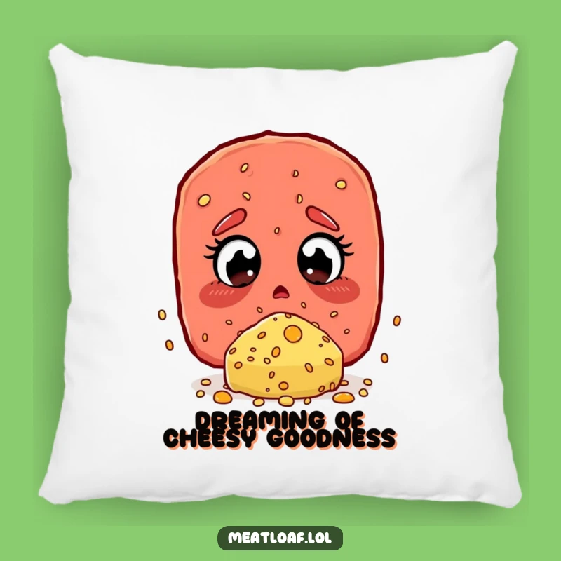 Funny Meatloaf Cheese Sprinkle Pillow - Cozy Foodie Surprise!