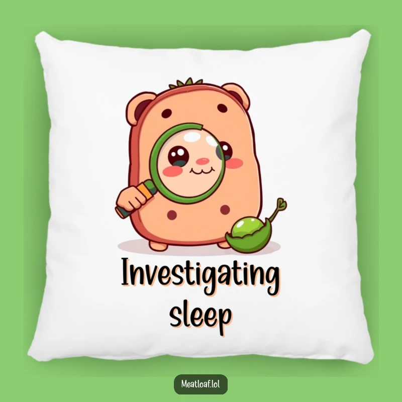 Funny Meatloaf Explorer Pillow: Snuggle Up with Curiosity - Funny Gift!