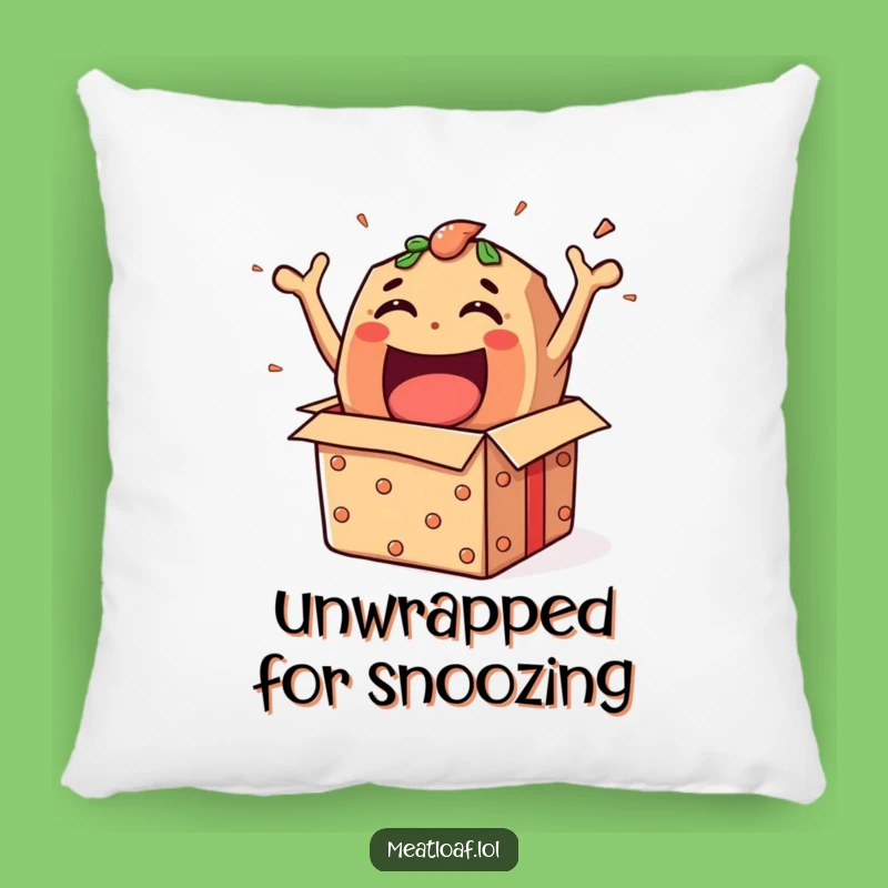 Funny Meatloaf Gift Box Pillow - Cozy Burst of Joy Accent Gift