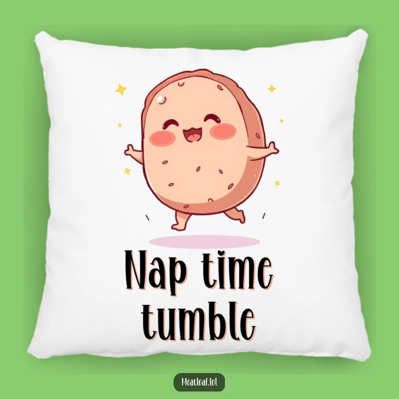 Funny Meatloaf Pillow: Comfy Character with Sparkles for Cozy Fun