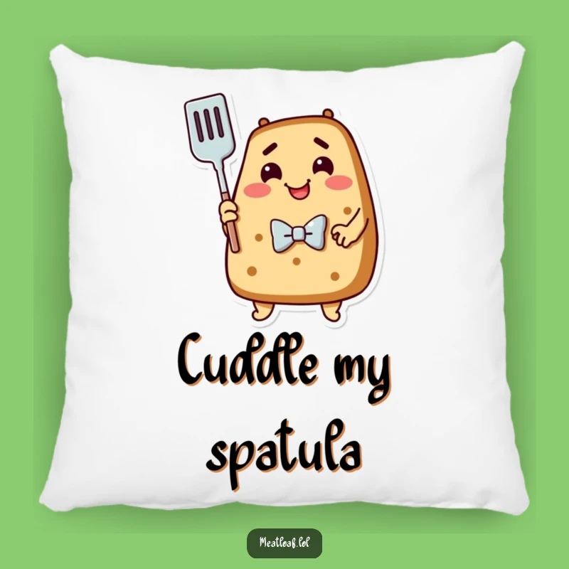 Funny Meatloaf Pillow: Dapper Loaf Spatula Hug Cushion, Cozy Humorous Gift Decor