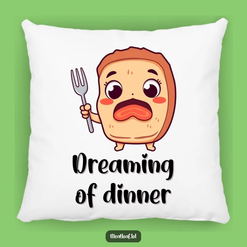 Funny Meatloaf Pillow: Huggable Excitement with This Hungry Meatloaf Pillow!