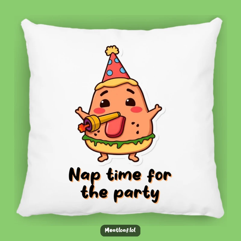 Funny Party Meatloaf Pillow - Comfy & Festive Accent Decor