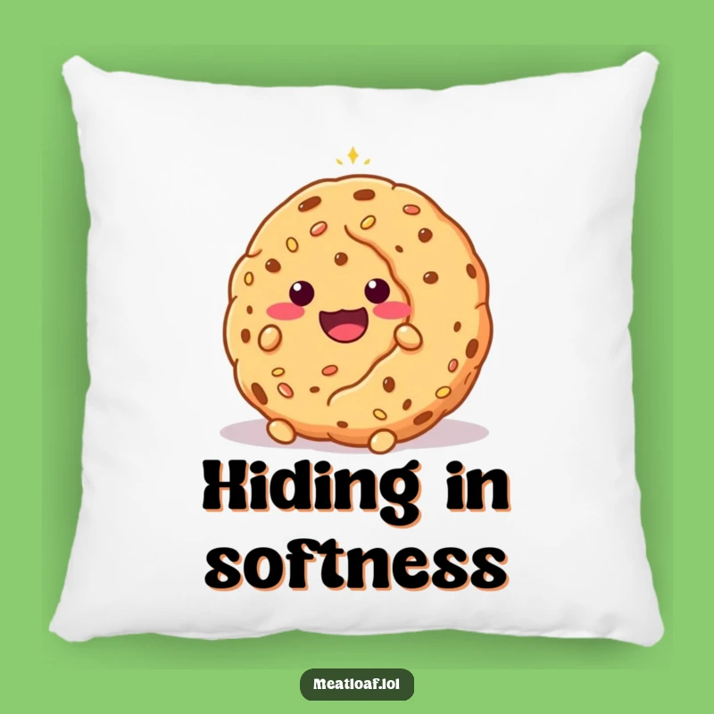 Funny Shy Meatloaf Cookie Pillow - Cozy Comfort Accent Gift