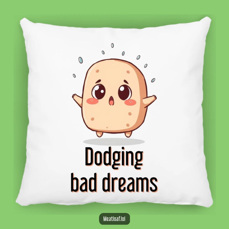 Funny Surprised Meatloaf Pillow: Cuddle Up with Comedic Foodie Fear