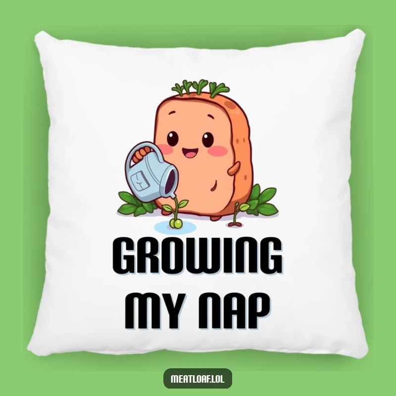 Funny Growing Meatloaf Pillow - Comfy & Nurturing Accent Decor