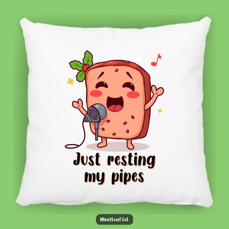 Funny Meatloaf Microphone Pillow: Cuddle Up with Hilarious Musical Food Comfort