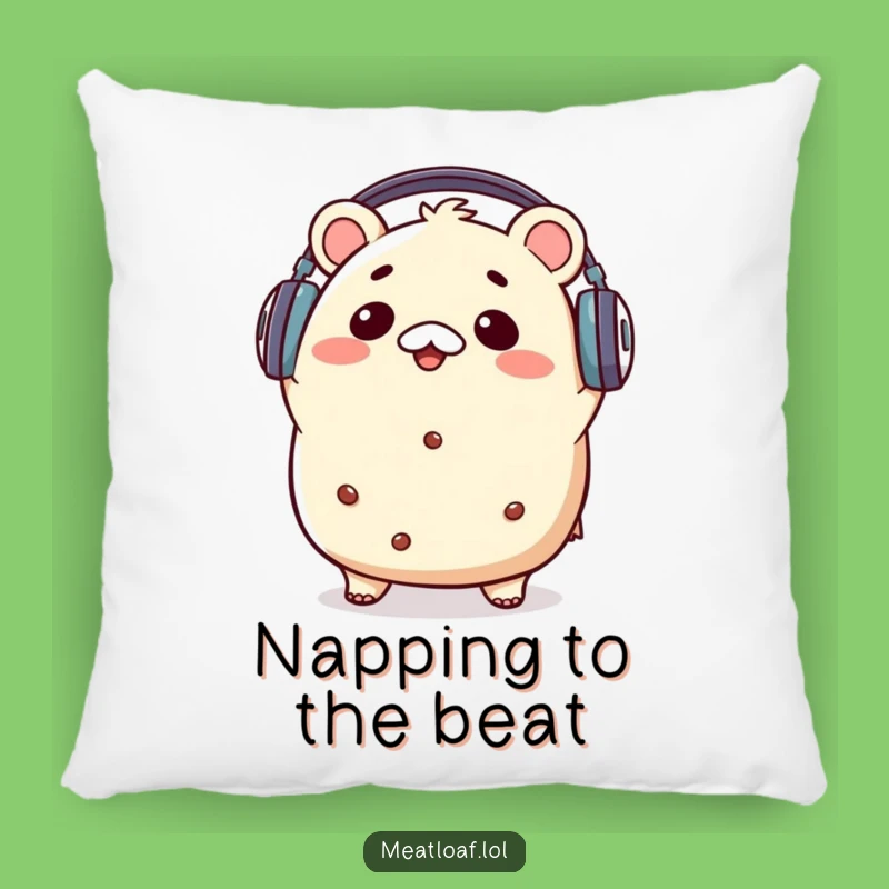 Funny Kawaii Meatloaf Music Pillow - Groovy Comfort Food Cushion Gift