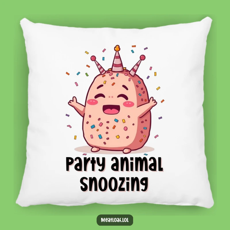 Funny Party Meatloaf Pillow - Soft Confetti Accent for a Festive, Cozy Home