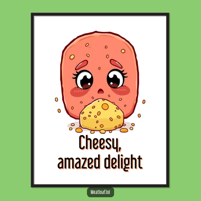 Funny Meatloaf Cheese Sprinkle Digital Print - Instant Foodie Art!