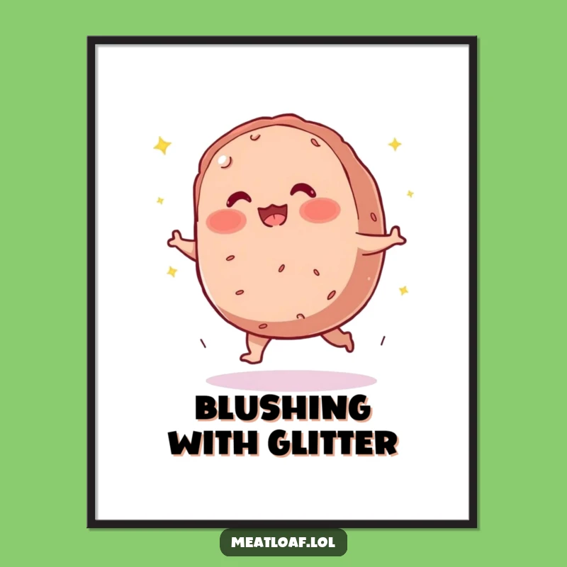 Funny Meatloaf Digital Art: Clumsy Character for Instant Whimsy