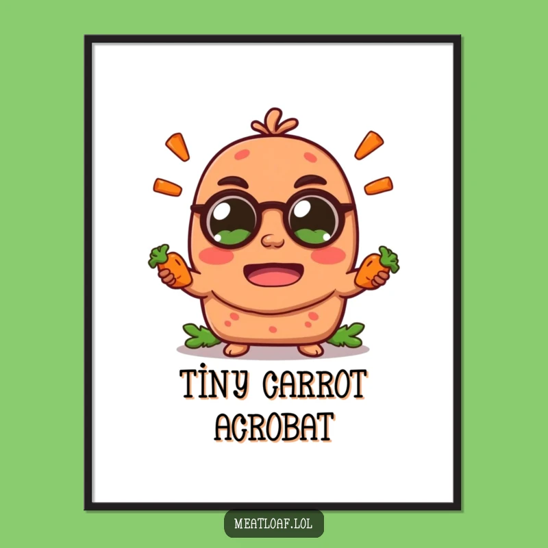 Funny Meatloaf Digital Art Print: Instant Hilarious Juggling Loaf Decor