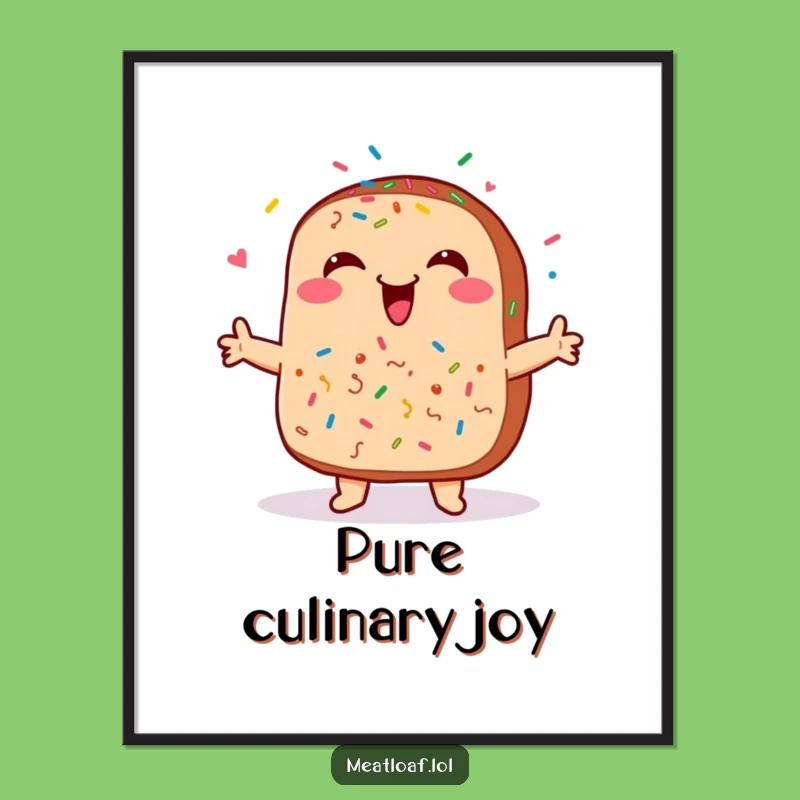 Funny Meatloaf Sprinkles Digital Art - Instant Foodie Joy Funny Gift