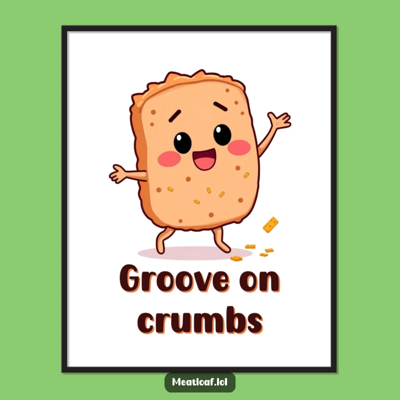 Funny Meatloaf Dance Digital Art: Instant Whimsy for Your Walls!