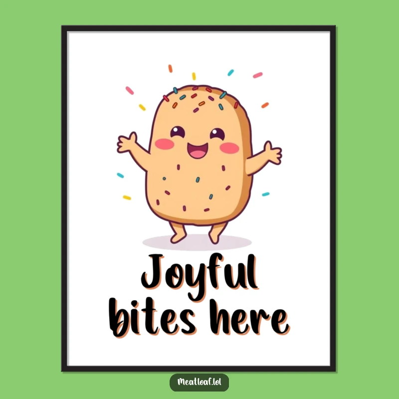 Funny Meatloaf Dance Digital Art: Instant Download for Whimsical Decor