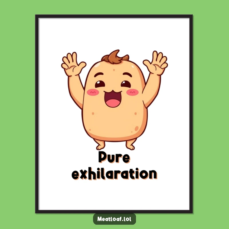 Funny Meatloaf Digital Art: Instant Dramatic Download, Perfect Humorous Food Gift