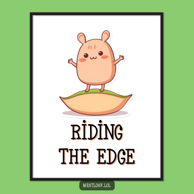 Funny Wobbly Meatloaf Digital Art - Instant Humorous Comfort Food Decor for Walls