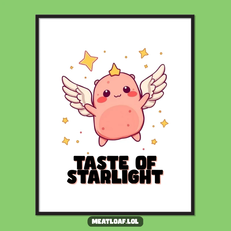 Funny Angel Meatloaf Digital Art: Instant Celestial Decor for Your Walls
