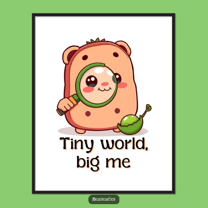 Funny Meatloaf Explorer Digital Art: Curious Carb Print - Instant Funny Gift!